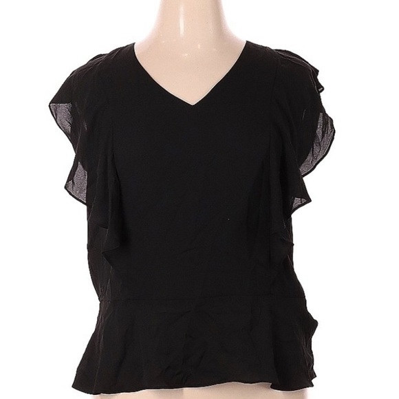Covington short sleeve Ruffle dress top blouse XL - Picture 1 of 3